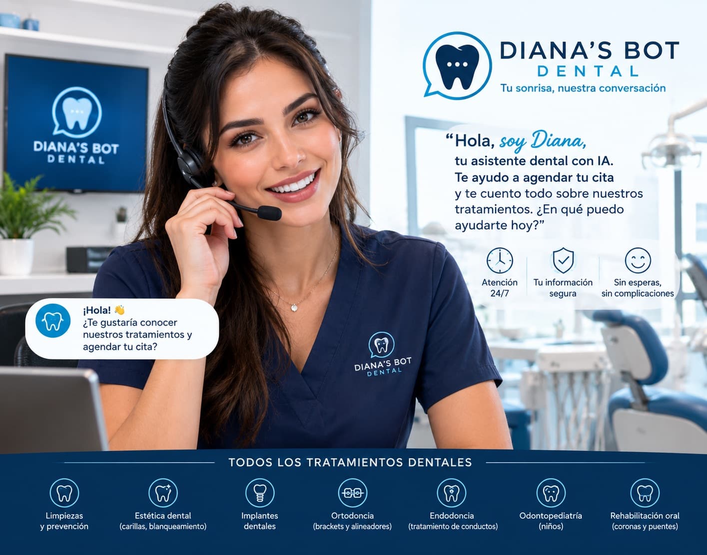 Diana, asistente dental con IA de Diana's Bot Dental
